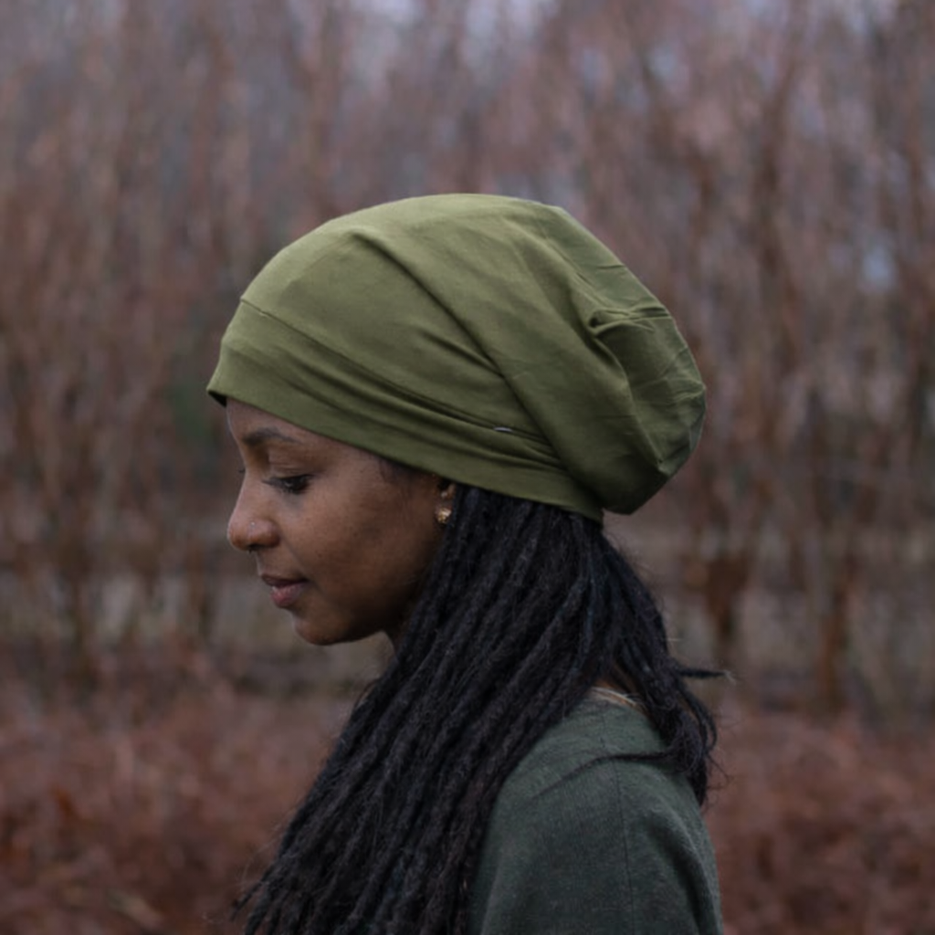 Thin Bamboo Satin Lined Bonnet Beanie